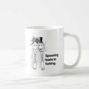 Löffeln führt zu Gabeln Tasse