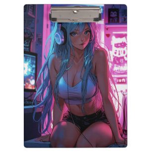 Lofi Gamer Girl   Chill Anime Aesthetic Klemmbrett