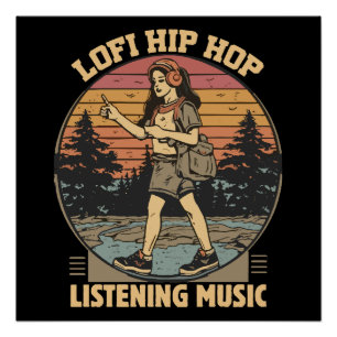 Lofi Hip-Hop Chillhop-Musik Poster