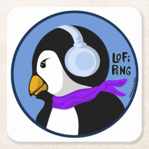 Lofi Peng Rechteckiger Pappuntersetzer