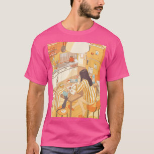 Lofi Retro 90er Anime Girl Aesthetic Vaporwave Gir T-Shirt