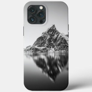 Lofoten Berg Schwarz-Weiß-Foto Case-Mate iPhone Hülle