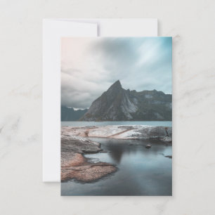 Lofoten Bergwelt Foto-Karte Dankeskarte