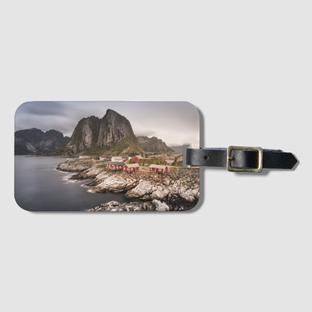 Lofoten Fischerdorf Hamnoya Gepäckanhänger (Vorderseite (Horizontal))