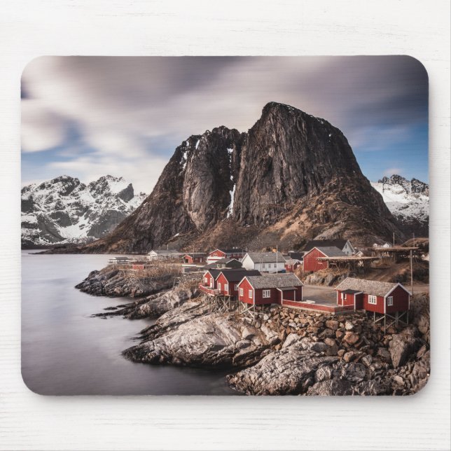 Lofoten Fischerdorf Hamnoya Mousepad (Vorne)