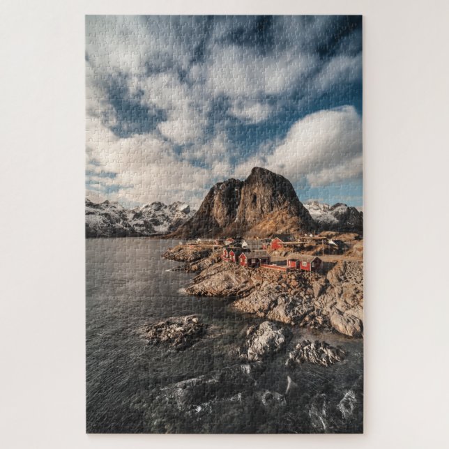 Lofoten Hamnoy Fishing Village Puzzle (Vertikal)