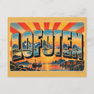 Lofoten-Inseln Arktische Gipfel Fjorde Kunst Postkarte