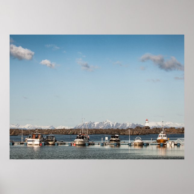 Lofoten Inseln Fischerboote Poster (Vorne)