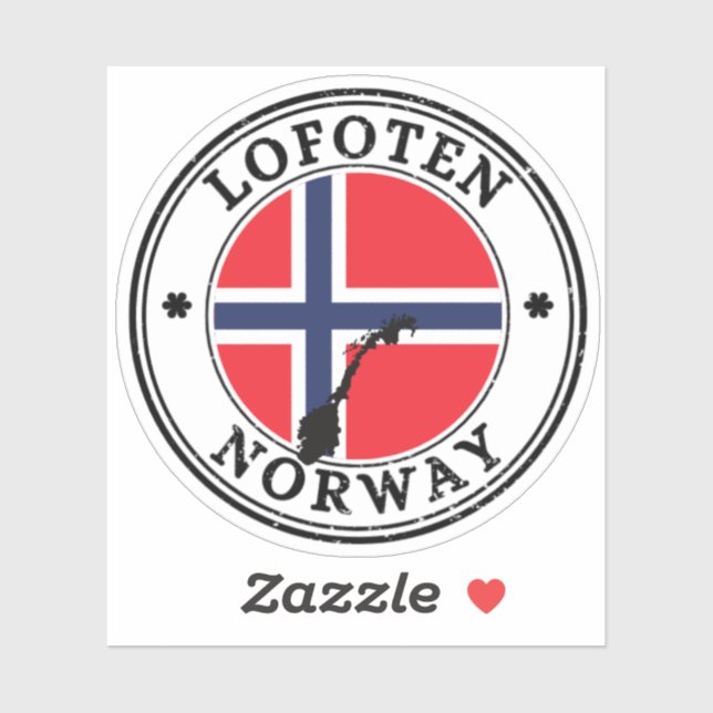 Lofoten Inseln Nordland Norwegen Siegel Sticker Ru (Blatt)