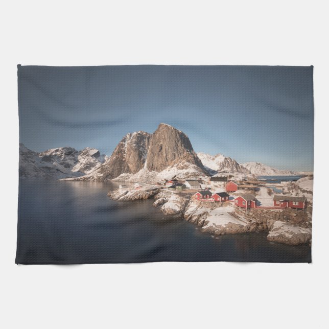 Lofoten Inseln Norwegen Geschirrtuch (Horizontal)