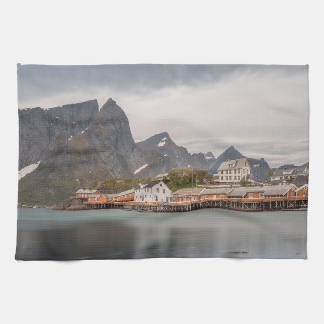 Lofoten Inseln Norwegen Geschirrtuch (Horizontal)