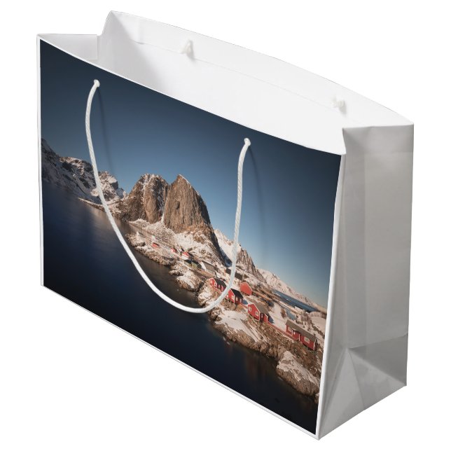 Lofoten Inseln Norwegen Große Geschenktüte (Rückseite Schrägansicht)