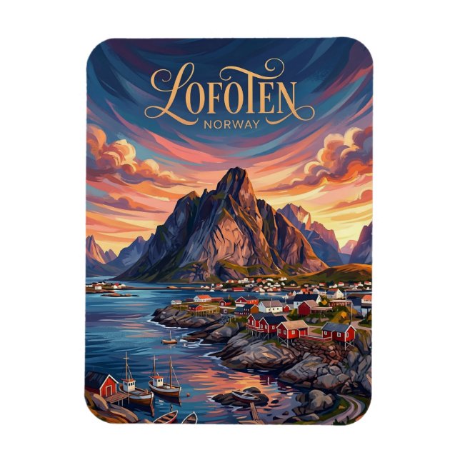Lofoten-Inseln Norwegen Magnet (Vertikal)