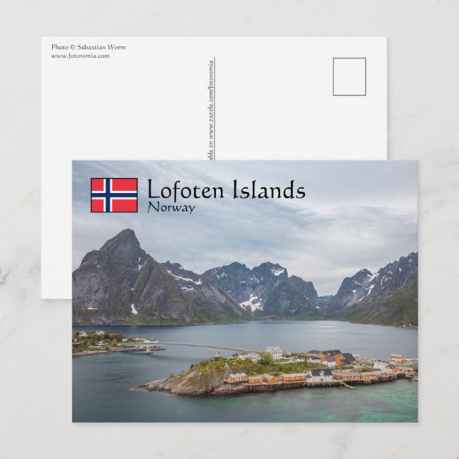 Lofoten Inseln Norwegen Postkarte (Vorne/Hinten)