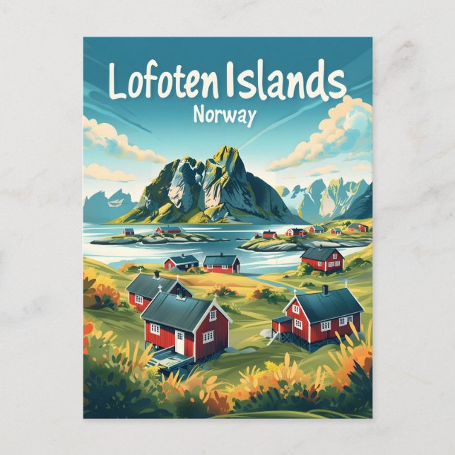 Lofoten Inseln Norwegen Postkarte (Vorderseite)