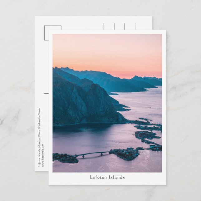 Lofoten Inseln Norwegen Postkarte (Vorne/Hinten)