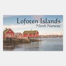 Lofoten Inseln Norwegen Rechteckiger Aufkleber
