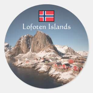 Lofoten Inseln Norwegen Runder Aufkleber