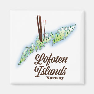 Lofoten Inseln, Norwegisches Skipposter. Magnet