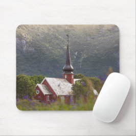Lofoten Islands Flakstad Church Mousepad