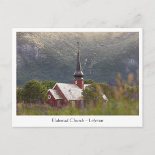 Lofoten Islands Flakstad Church Postkarte