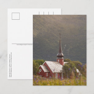 Lofoten Islands Flakstad Kirche Postcard Postkarte