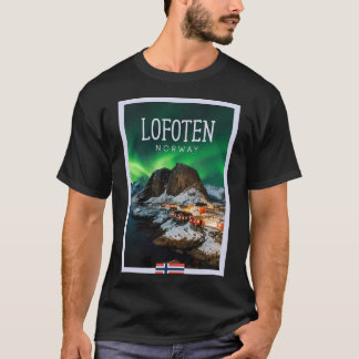 Lofoten Islands Norwegen - Night Aurora T-Shirt
