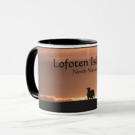 Lofoten Islands Sheep Nature Foto Tasse