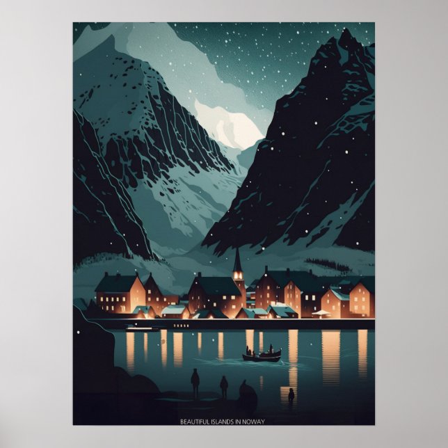 Lofoten Night Poster (Vorne)