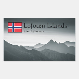 Lofoten Nordnorwegen Rechteckiger Aufkleber