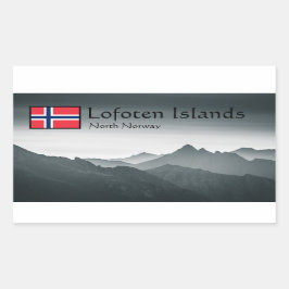 Lofoten Nordnorwegen Rechteckiger Aufkleber