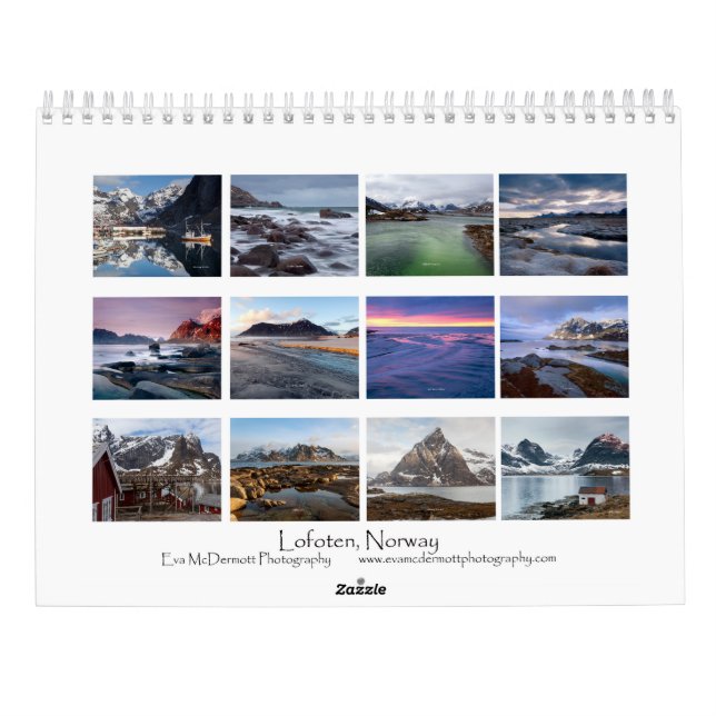 Lofoten Norwegen Kalender (Rückseite)