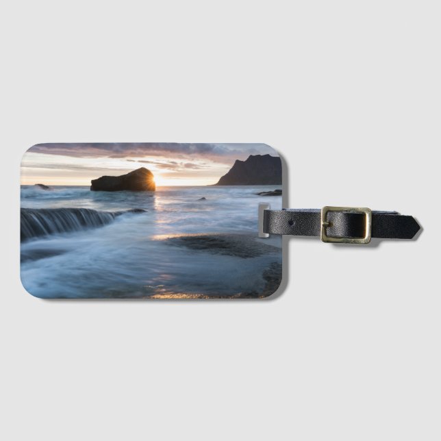 Lofoten Norwegen Midnight Sun Gepäckanhänger (Vorderseite (Horizontal))