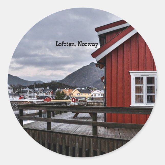 Lofoten, Norwegen Runder Aufkleber (Vorderseite)