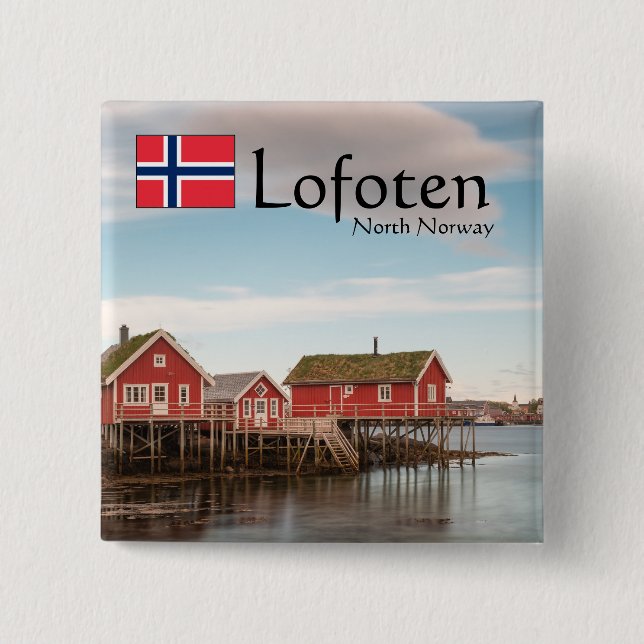 Lofoten Norwegen Souvenir Button (Vorderseite)
