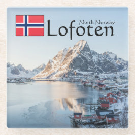 Lofoten Norwegen Souvenir Glasuntersetzer