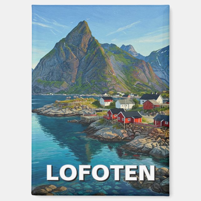 Lofoten Norwegen Travel Magnet (Vorderseite)
