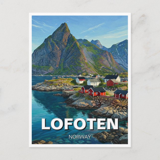 Lofoten Norwegen Travel Postkarte (Vorderseite)