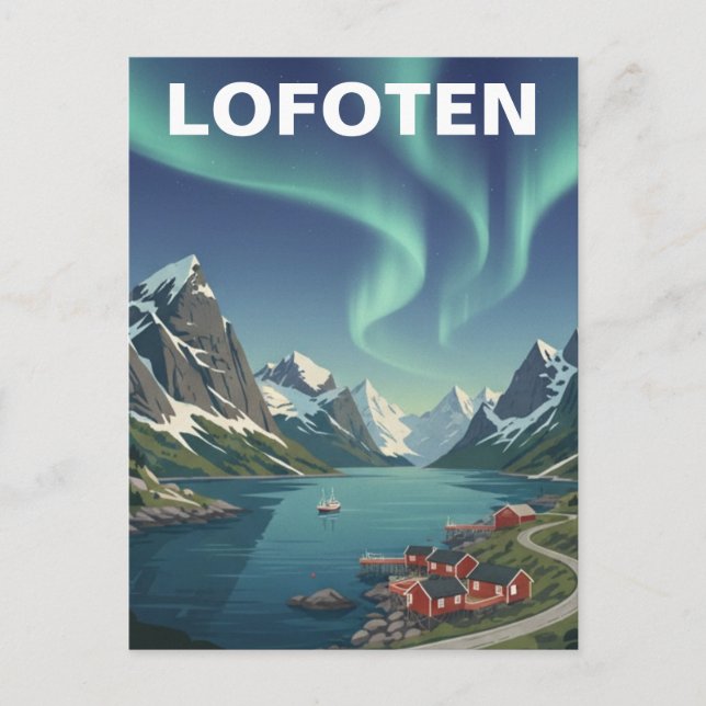 Lofoten Norwegen Travel Postkarte (Vorderseite)
