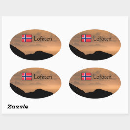 Lofoten Ovaler Aufkleber