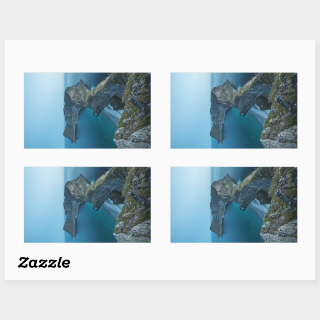 Lofoten Rechteckiger Aufkleber (Blatt)