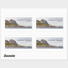 Lofoten Souvenir Rechteckiger Aufkleber