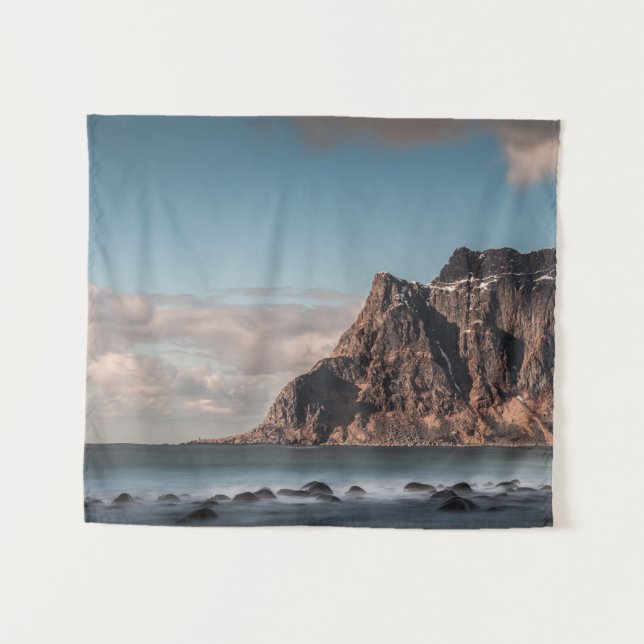 Lofoten Uttakleiv Wandteppich (Vorderseite (Horizontal))