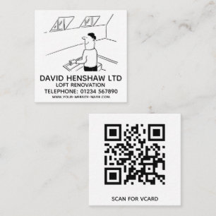 Loft Renovation Square Business Card Quadratische Visitenkarte