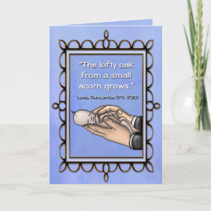 Lofty Oak New Baby Card Karte