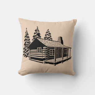 LOG CABIN ART THROW PILLOW KISSEN