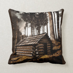 LOG CABIN HOUSE DECOR DURCH PILLOW KISSEN
