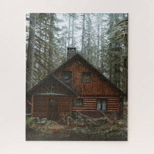 LOG CABIN IN WOODS JIGSAW PUZZLE