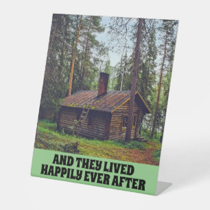 LOG CABIN PASSIERT JE NACH DEM BREITEN PEDESTAL SOCKELSCHILD