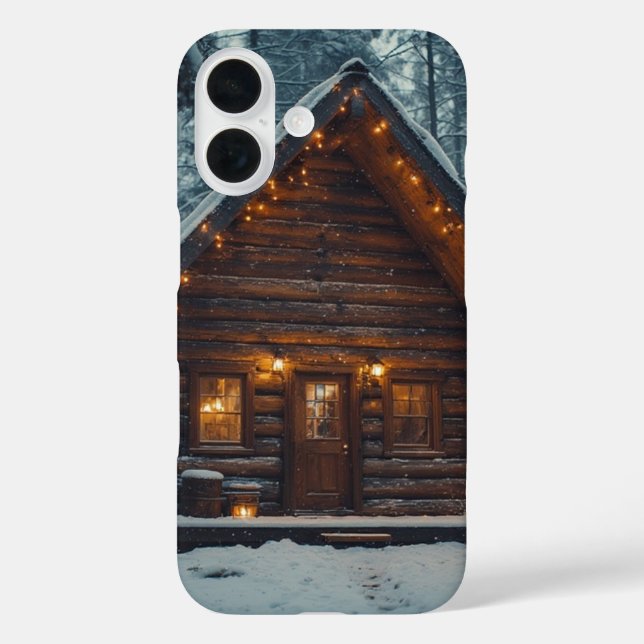 LOG CABIN SCHNEE OTTER BOX IPHONE-HÜLLE Case-Mate iPhone HÜLLE (Rückseite)